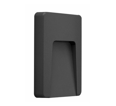 LED ΦΩΤΙΣΤΙΚΟ PC ΕΠΙΤΟΙΧΟ ΕΜΜΕΣΟΥ ΟΡΘΟΓΩΝΙΟ 3W 3000Κ IP65 ΓΡΑΦΙΤΗ