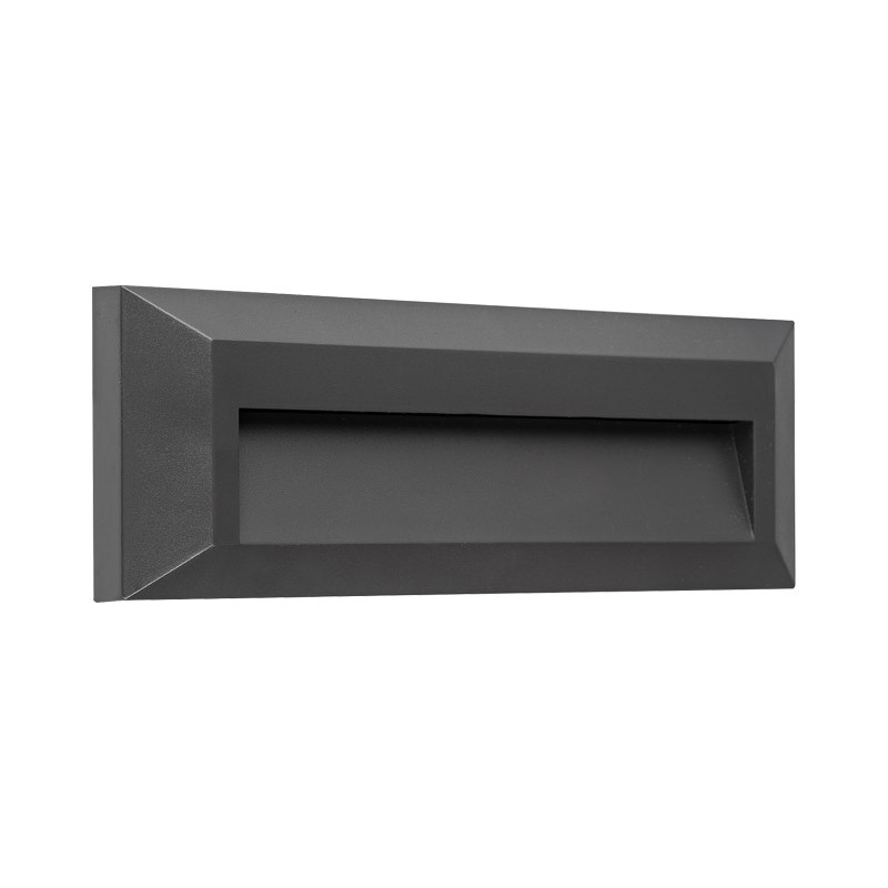 LED ΦΩΤΙΣΤΙΚΟ PC ΕΠΙΤΟΙΧ.ΕΜΜΕΣΟΥ ΟΡΘΟΓΩΝΙΟ 2W 3000Κ IP65 ΓΡΑΦΙΤΗΣ