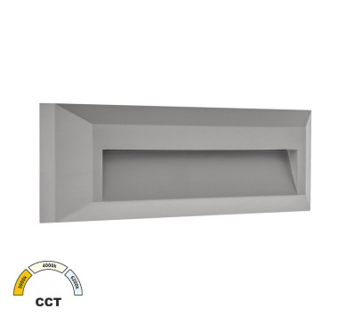 LED ΦΩΤΙΣΤΙΚΟ PC ΕΠΙΤΟΙΧΟ ΕΜΜΕΣΟΥ ΟΡΘΟΓΩΝΙΟ 2W CCT IP65 ΓΚΡΙ