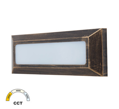 LED ΦΩΤΙΣΤΙΚΟ PC ΕΠΙΤΟΙΧΟ ΟΡΘΟΓΩΝΙΟ 4W CCT IP65 ΡΟΥΣΤΙΚ