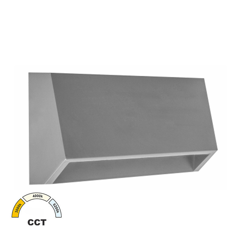 LED ΦΩΤΙΣ.PC ΕΠΙΤΟΙΧΟ ΕΜΜΕΣΟΥ ΚΥΡΤΟ ΟΡΘΟΓΩΝΙΟ 3W CCT IP65 ΓΚΡΙ