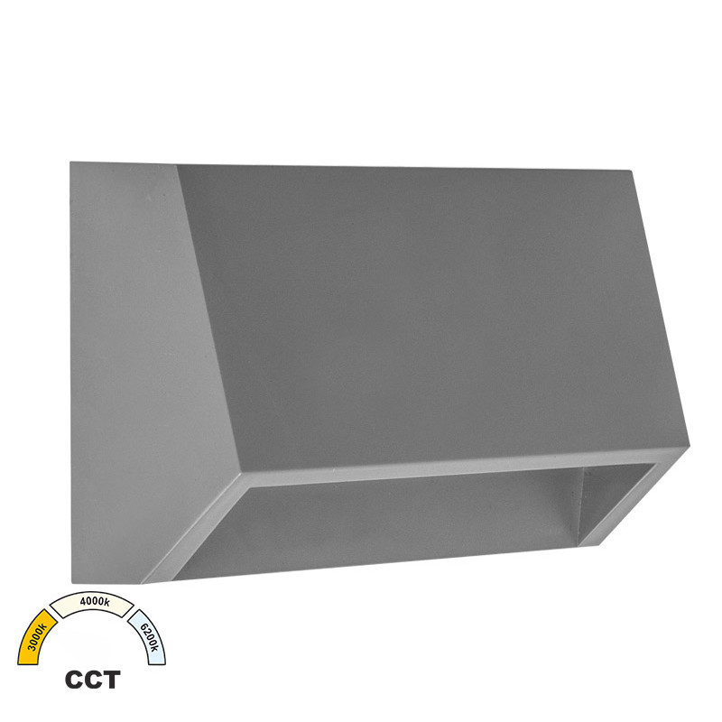 LED ΦΩΤΙΣ.PC ΕΠΙΤΟΙΧΟ ΕΜΜΕΣΟΥ ΚΥΡΤΟ ΟΡΘΟΓΩΝΙΟ 2W CCT IP65 ΓΚΡΙ