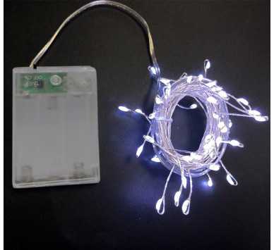 50 MICRO LED ΜΠΑΤΑΡΙΑΣ ΣΤΑΘΕΡΑ ΑΣΗΜΙ ΣΥΡΜΑ ΨΥΧΡΑ ΙΡ20