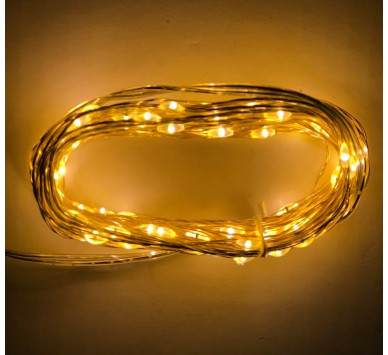 100 MICRO LED ΜΕ ΠΡΟΓΡΑΜΜΑ+ΣΤΑΘΕΡΑ ΑΣΗΜΙ ΣΥΡΜΑ ΘΕΡΜΑ IP44