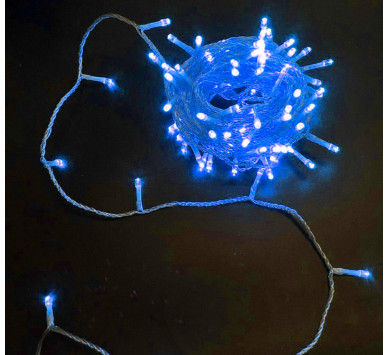 100 LED ΕΠΕΚΤ.ΠΡΟΓΡ+ΣΤΑΘ ΧΩΡ.ΤΡΟΦ.ΔΙΑΦΑΝΟ KΑΛ.5Μ ΜΠΛΕ IP44
