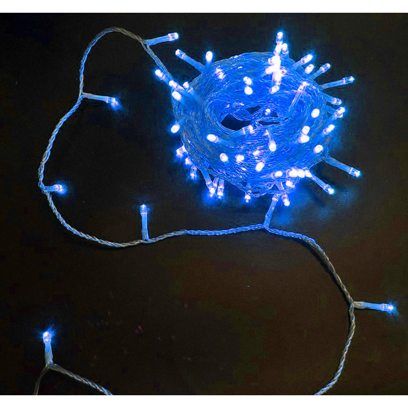 100 LED ΕΠΕΚΤ.ΠΡΟΓΡ+ΣΤΑΘ ΧΩΡ.ΤΡΟΦ.ΔΙΑΦΑΝΟ KΑΛ.5Μ ΜΠΛΕ IP44