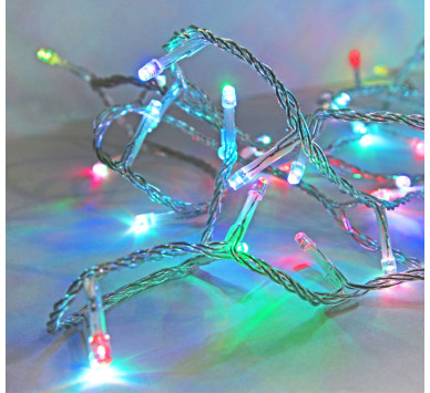 100 LED ΕΠΕΚΤ.ΠΡΟΓΡ ΧΩΡΙΣ ΤΡΟΦ.ΔΙΑΦΑΝΟ KΑΛΩΔΙΟ 5Μ RGB IP44