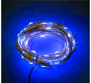 200 MICRO LED ΜΕ ΠΡΟΓΡΑΜΜΑ+ΣΤΑΘΕΡΑ ΑΣΗΜΙ ΣΥΡΜΑ ΜΠΛΕ ΙΡ44