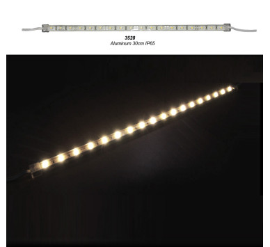 ΜΠΑΡΑ LED ΜΙΝΙ ΑΛΟΥΜΙΝΙΟΥ 30cm 12VDC 1.5W 18LED ΘΕΡΜΟ IP65