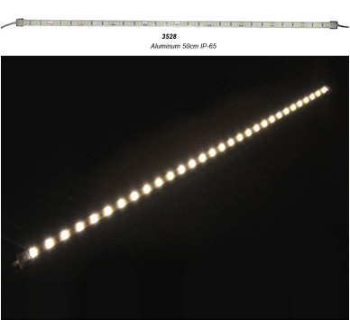 ΜΠΑΡΑ LED ΜΙΝΙ ΑΛΟΥΜΙΝΙΟΥ 50cm 12VDC 2.5W 30LED ΘΕΡΜΟ IP65