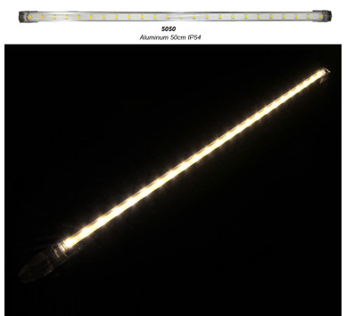 ΜΠΑΡΑ LED ΑΛΟΥΜΙΝΙΟΥ 50cm 24VDC 6W 24LED 120° ΘΕΡΜΟ IP54