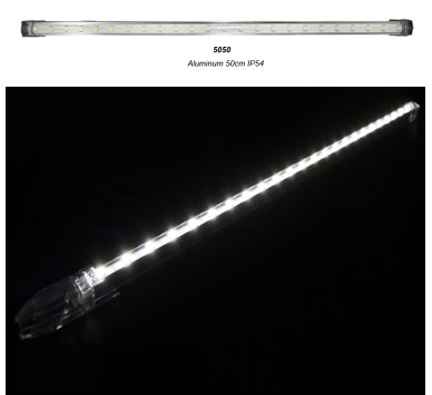 ΜΠΑΡΑ LED ΑΛΟΥΜΙΝΙΟΥ 50cm 24VDC 6W 24LED 120° ΨΥΧΡΟ IP54