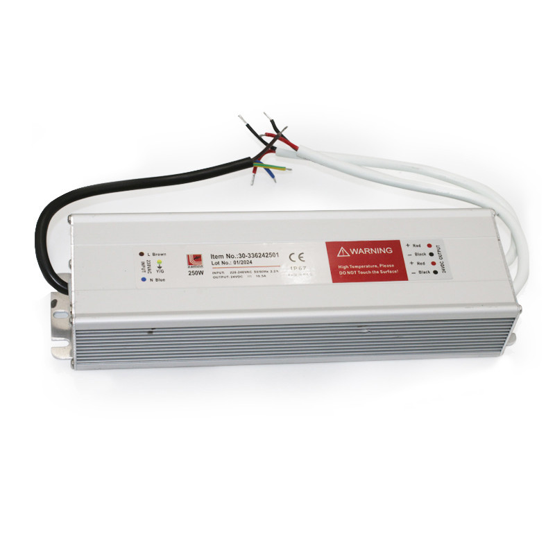 ΤΡΟΦΟΔΟΤΙΚΟ ΣΤΕΓΑΝΟ ΓΙΑ ΤΑΙΝΙΕΣ LED 230V/24VDC 250W IP67