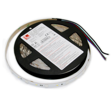 ΤΑΙΝΙΑ LED 5m 24VDC 9.6W/m 5050 60LED/m RGB+ΛΕΥΚΟ IP54
