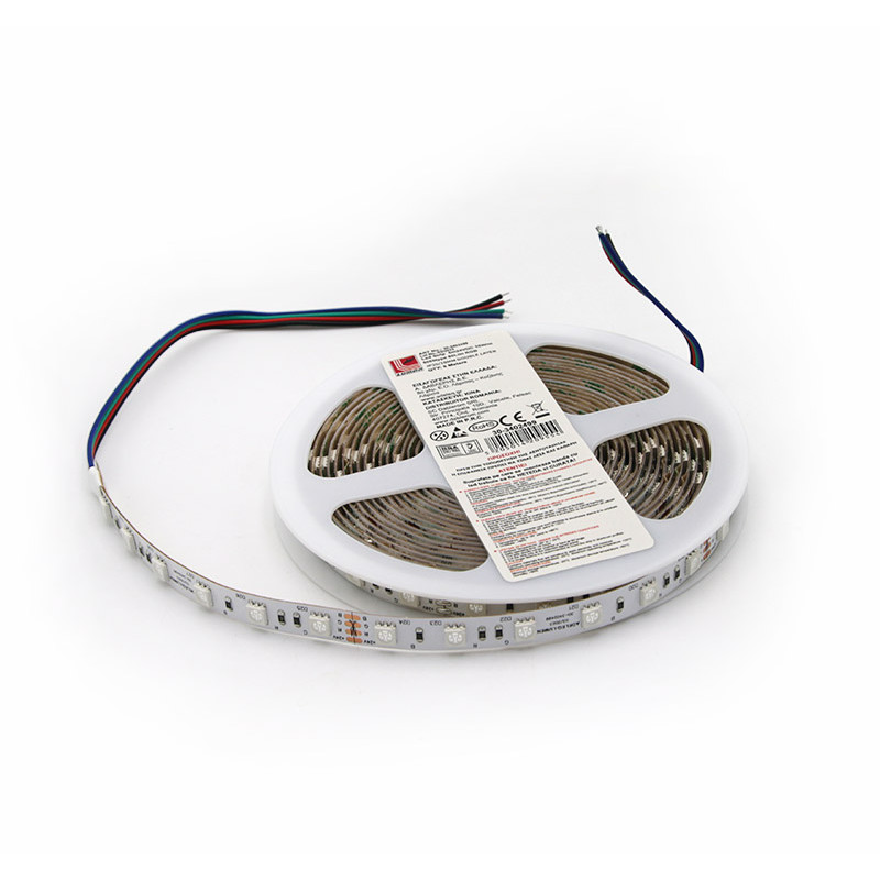 ΤΑΙΝΙΑ LED 5m 24VDC 9,6W/m 5050 60LED/m RGB IP20