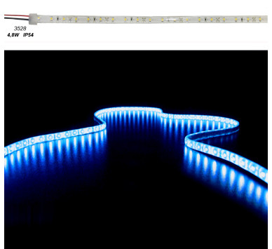 ΤΑΙΝΙΑ LED 5m 12VDC 4.8W/m 3528 60LED/m ΜΠΛΕ IP54