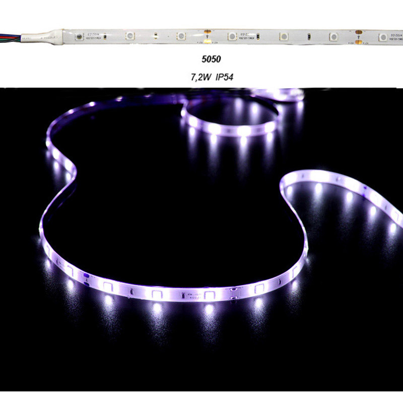 ΤΑΙΝΙΑ LED 5m 12VDC 7.2W/m 5050 30LED/m RGB IP54