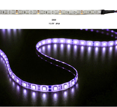 ΤΑΙΝΙΑ LED 5m 12VDC 14.4W/m 5050 60LED/m RGB IP54