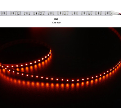 ΤΑΙΝΙΑ LED 5m 24VDC 7.2W/m 5050 90LED/m ΚΟΚΚΙΝΟ IP20 ECO
