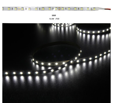 ΤΑΙΝΙΑ LED SUPERBRIGHT 5m 24VDC 14.4W/m 60LED/m 6500K IP20