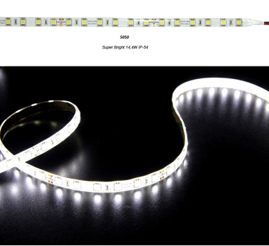 ΤΑΙΝIA LED SUPERBRIGHT 5m 24VDC 14.4W/m 60LED/m 6500K IP54