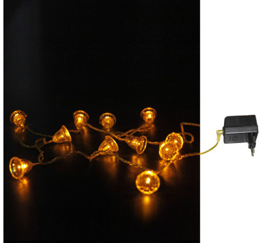 ΚΑΜΠΑΝΙΤΣΕΣ ΔΙΑΦΑΝΕΣ 100LED ΠΟΡΤΟΚΑΛΙ 24V ME ΧΡΥΣΑΦΙ ΚΑΛΩΔ