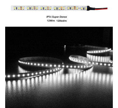ΤΑΙΝΙΑ LED 5m 12VDC 14,4W/m 2835 120LED/m ΛΕΥΚΟ 4000K IP54