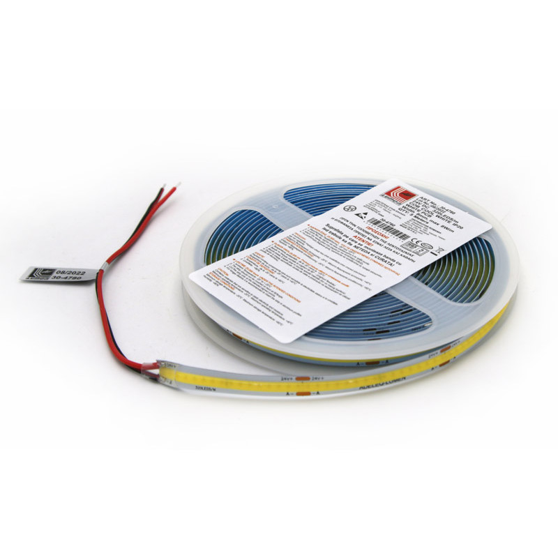 ΤΑΙΝΙΑ COB LED 5m 24VDC 11W/m 480LED/m 3000K ΘΕΡΜΟ IP20