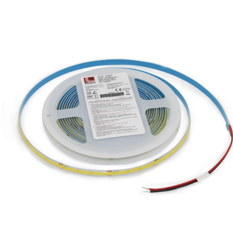 ΤΑΙΝΙΑ COB LED 5m 24VDC 8W/m 320LED/m 6500K ΨΥΧΡΟ IP54