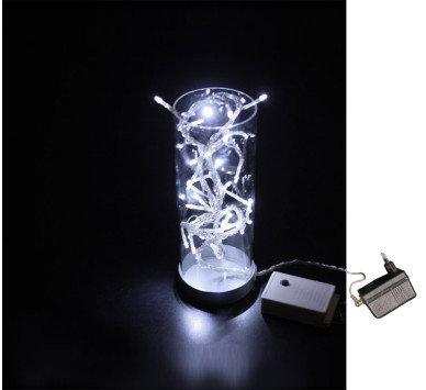 ΓΥΑΛΙΝΟ ΒΑΖΟ 32LED ΛΕΥΚΑ 24V ΜΕ ΠΡΟΓΡΑΜΜΑ
