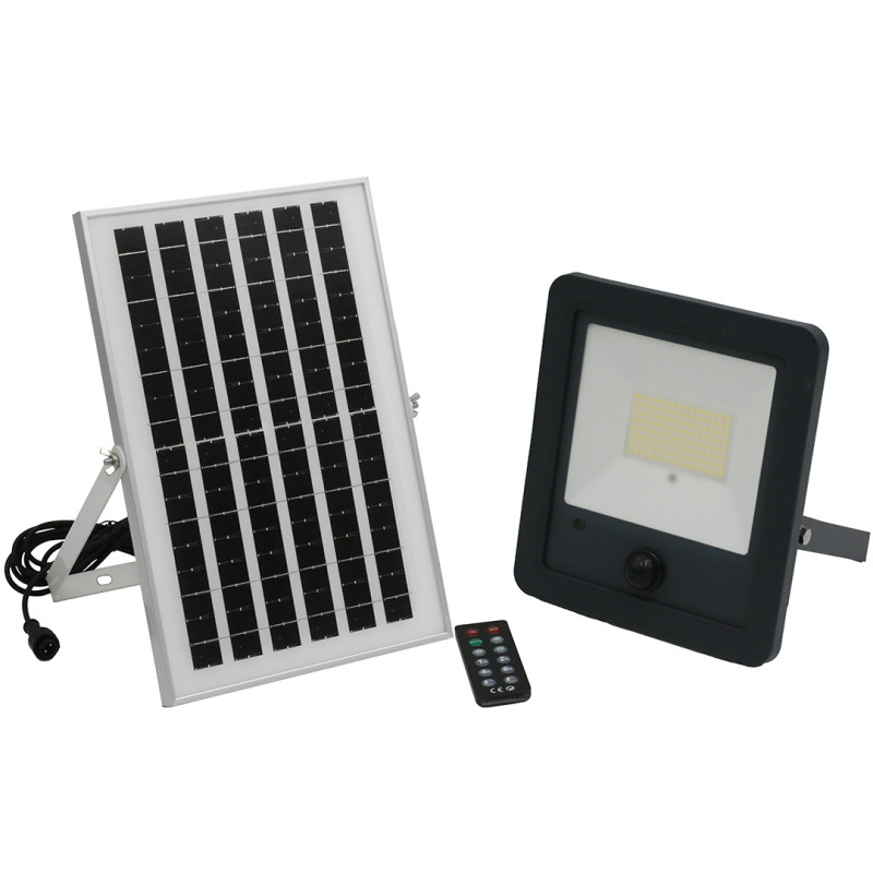 ΗΛΙΑΚΟΣ ΠΡΟΒΟΛΕΑΣ LED ME ΑΝΙΧΝ.ΚΙΝΗΣΗΣ 100W 1000lm 4000K ΓΡΑΦΙΤΗΣ