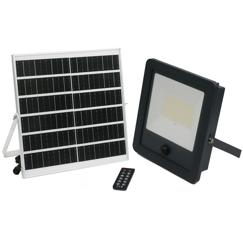 ΗΛΙΑΚΟΣ ΠΡΟΒΟΛΕΑΣ LED ME ΑΝΙΧΝ.ΚΙΝΗΣΗΣ 300W 3000lm 4000K ΓΡΑΦΙΤΗΣ