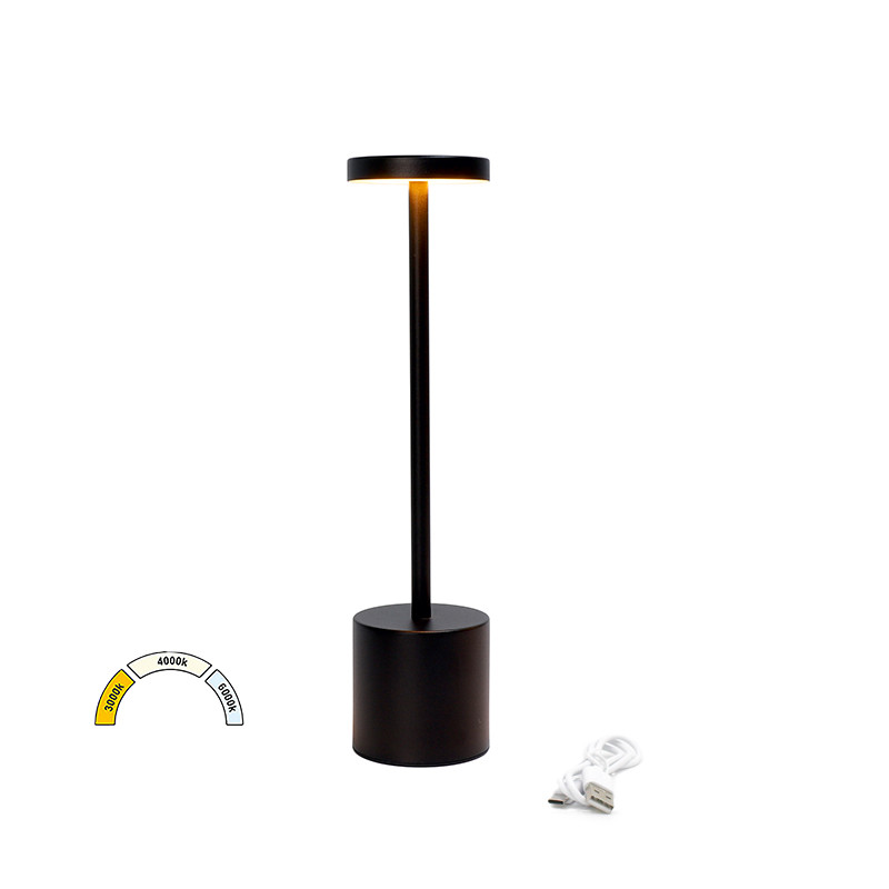 LED ΠΟΡΤΑΤΙΦ ΕΠΑΝΑΦΟΡΤΙΖΟΜΕΝΟ 3W CCT DIMMABLE ΜΑΥΡΟ