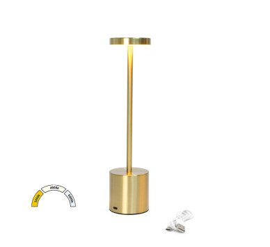 LED ΠΟΡΤΑΤΙΦ ΕΠΑΝΑΦΟΡΤΙΖΟΜΕΝΟ 3W CCT DIMMABLE ΧΡΥΣΟ