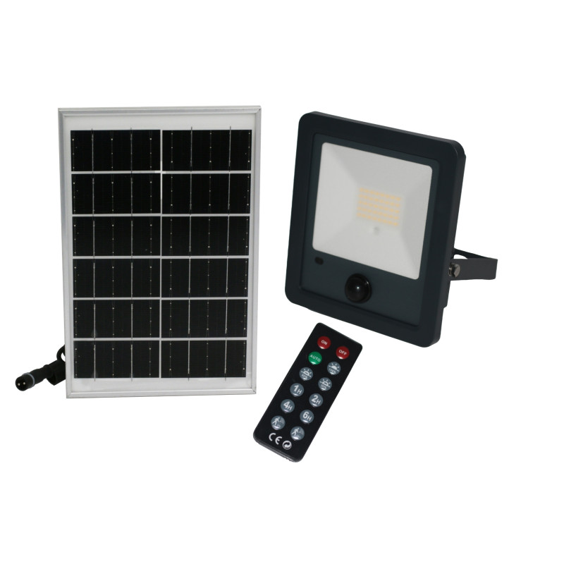 ΗΛΙΑΚΟΣ ΠΡΟΒΟΛΕΑΣ LED ME ΑΝΙΧΝ.ΚΙΝΗΣΗΣ 50W 500lm 4000K ΓΡΑΦΙΤΗΣ