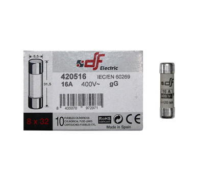 ΦΥΣΙΓΓΙΑ ΚΥΛΙΝΔΡΙΚΑ 8.5x31.5mm 16Α gG DF