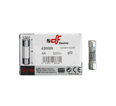 ΦΥΣΙΓΓΙΑ ΚΥΛΙΝΔΡΙΚΑ 10x38mm 6Α Gg DF