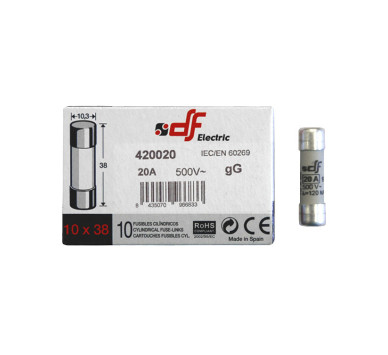 ΦΥΣΙΓΓΙΑ ΚΥΛΙΝΔΡΙΚΑ 10x38mm 20Α Gg DF