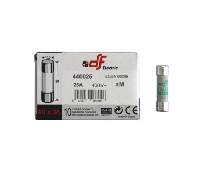ΦΥΣΙΓΓΙΑ ΚΥΛΙΝΔΡΙΚΑ 10x38mm 25Α aM DF