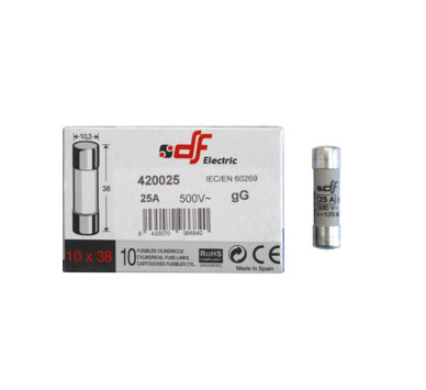 ΦΥΣΙΓΓΙΑ ΚΥΛΙΝΔΡΙΚΑ 10x38mm 25Α Gg DF