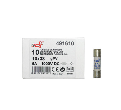 ΦΥΣΙΓΓΙΑ ΚΥΛΙΝΔΡΙΚΑ 10x38mm 6Α 1000VDC gR DF