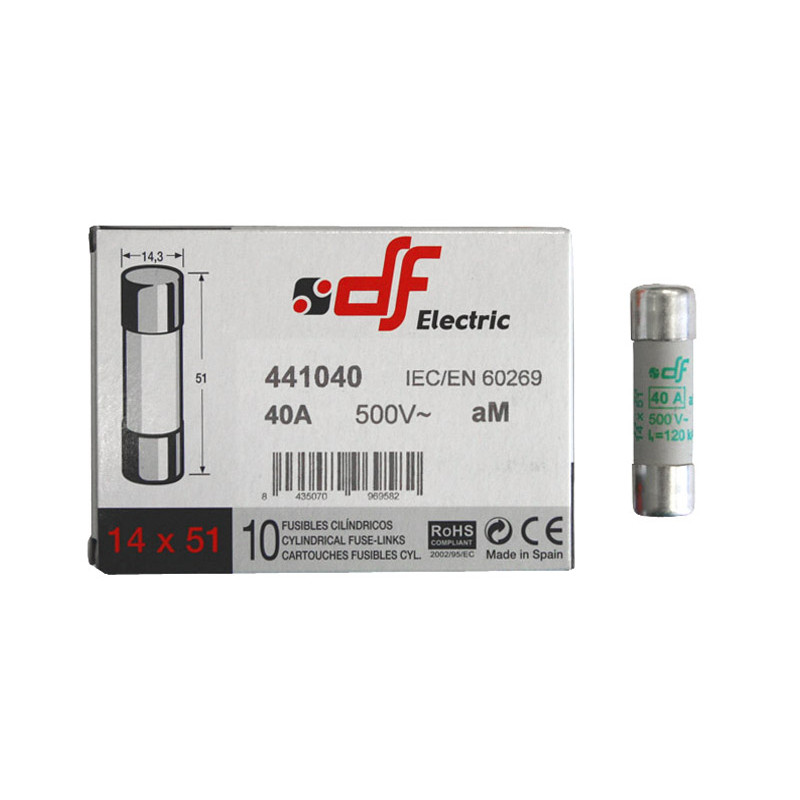 ΦΥΣΙΓΓΙΑ ΚΥΛΙΝΔΡΙΚΑ 14x51mm 40Α aM DF