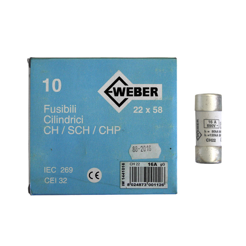 ΦΥΣΙΓΓΙΑ ΚΥΛΙΝΔΡΙΚΑ 22x58mm 16Α Gg Weber