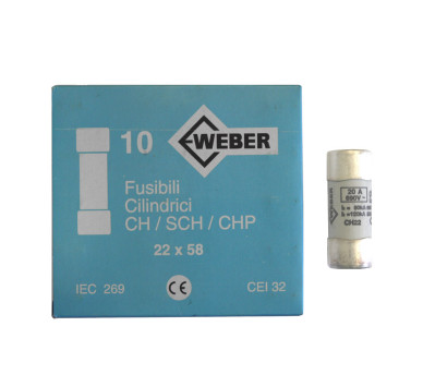 ΦΥΣΙΓΓΙΑ ΚΥΛΙΝΔΡΙΚΑ 22x58mm 20Α Gg Weber
