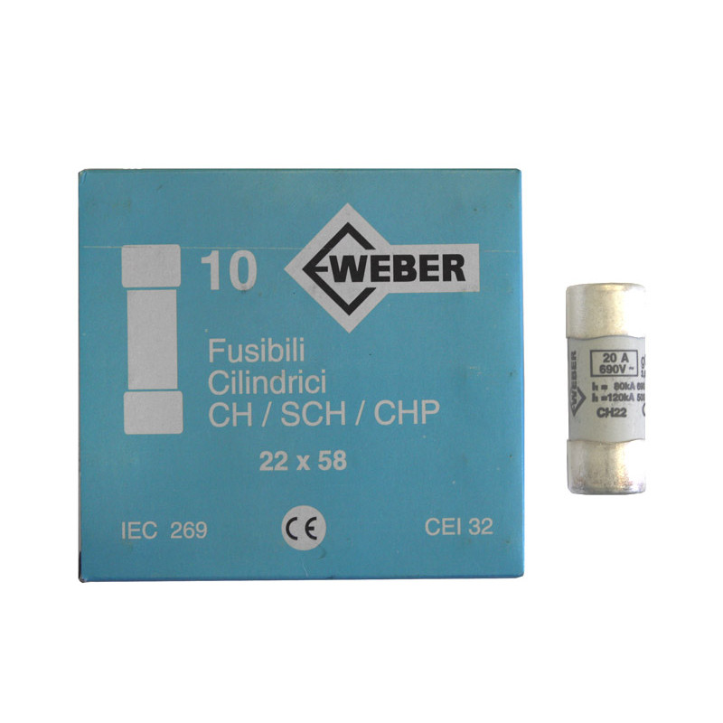 ΦΥΣΙΓΓΙΑ ΚΥΛΙΝΔΡΙΚΑ 22x58mm 20Α Gg Weber