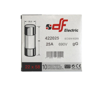ΦΥΣΙΓΓΙΑ ΚΥΛΙΝΔΡΙΚΑ 22x58mm 25Α Gg DF