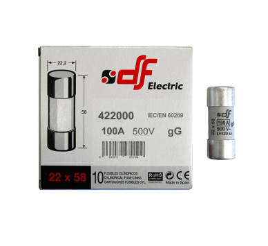 ΦΥΣΙΓΓΙΑ ΚΥΛΙΝΔΡΙΚΑ 22x58mm 100Α Gg DF