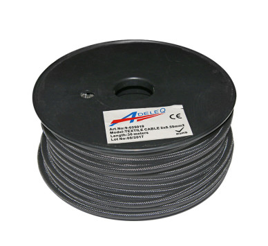 ΚΑΛΩΔΙΟ ΚΟΡΔΟΝΙ ΔΙΑΚΟΣΜΗΤΙΚΟ 2x0.50mm² 30M ΓΚΡΙ ΓΡΑΦΙΤΗΣ