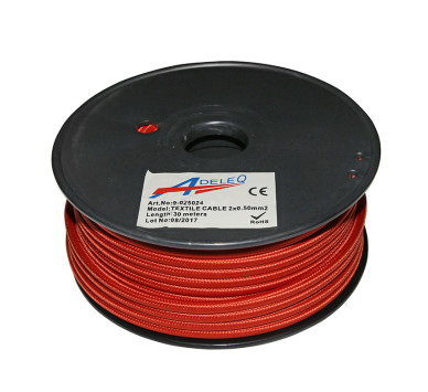 ΚΑΛΩΔΙΟ ΚΟΡΔΟΝΙ ΔΙΑΚΟΣΜΗΤΙΚΟ 2x0.50mm² 30M ΧΑΛΚΟΣ