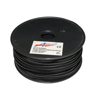 ΚΑΛΩΔΙΟ ΚΟΡΔΟΝΙ ΔΙΑΚΟΣΜΗΤΙΚΟ 2x0.50mm² 30M ΜΑΥΡΟ